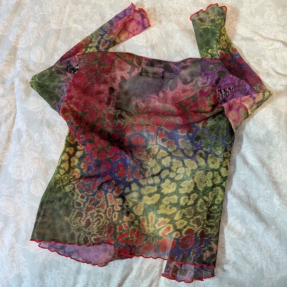 Multicolor Button-Front Cardigan - Picture 2 of 3